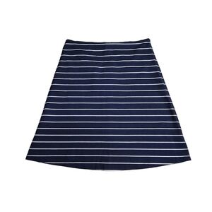 Philosophy Women's A Line Striped Stretch Mini Skirt Navy And White Size Small